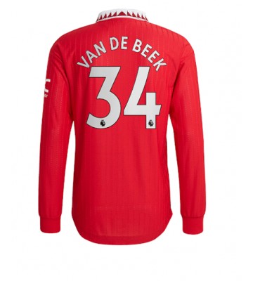 Manchester United Donny van de Beek #34 Hjemmedrakt 2022-23 Langermet